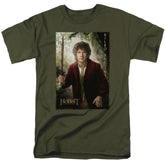 The Hobbit Bilbo Poster Men's 18/1 Cotton Short-Sleeve T-Shirt